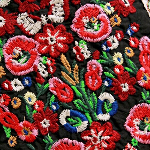 Jubylee Bohemian Floral Embroidered Frayed Hem Jacket Multicolor Women One Size - Picture 11 of 13